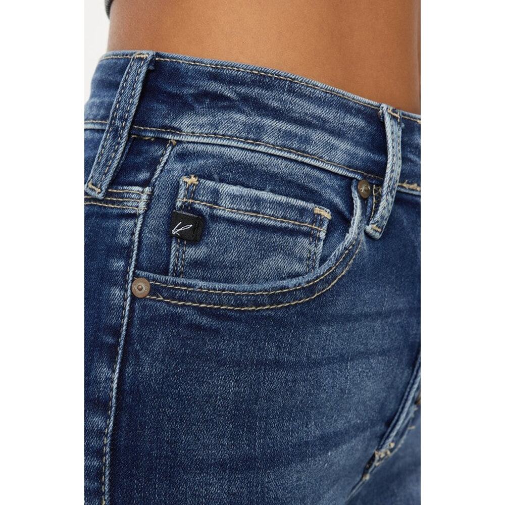 Kan Can High Rise Cuff Bermuda Jeans - KC6312M - Size 1/24 - Picture 9 of 10